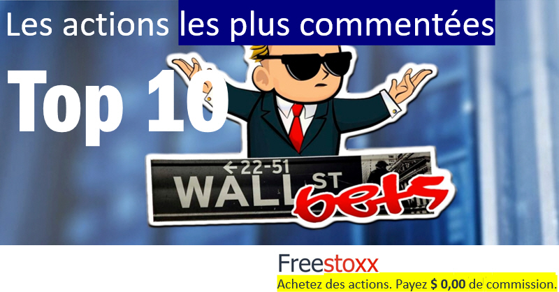 Les actions sur Reddit de WallStreetBets.