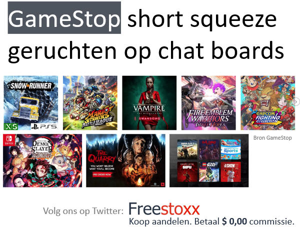 Het aandeel GameStop publiceert resultaten en er kan een short squeeze volgen.